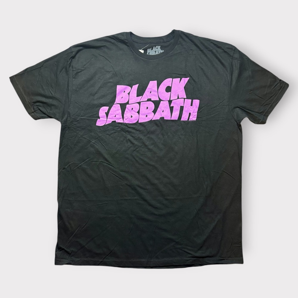 Black Sabbath T-Shirt Mens 2XL Black Purple Logo Graphic Band Tee New